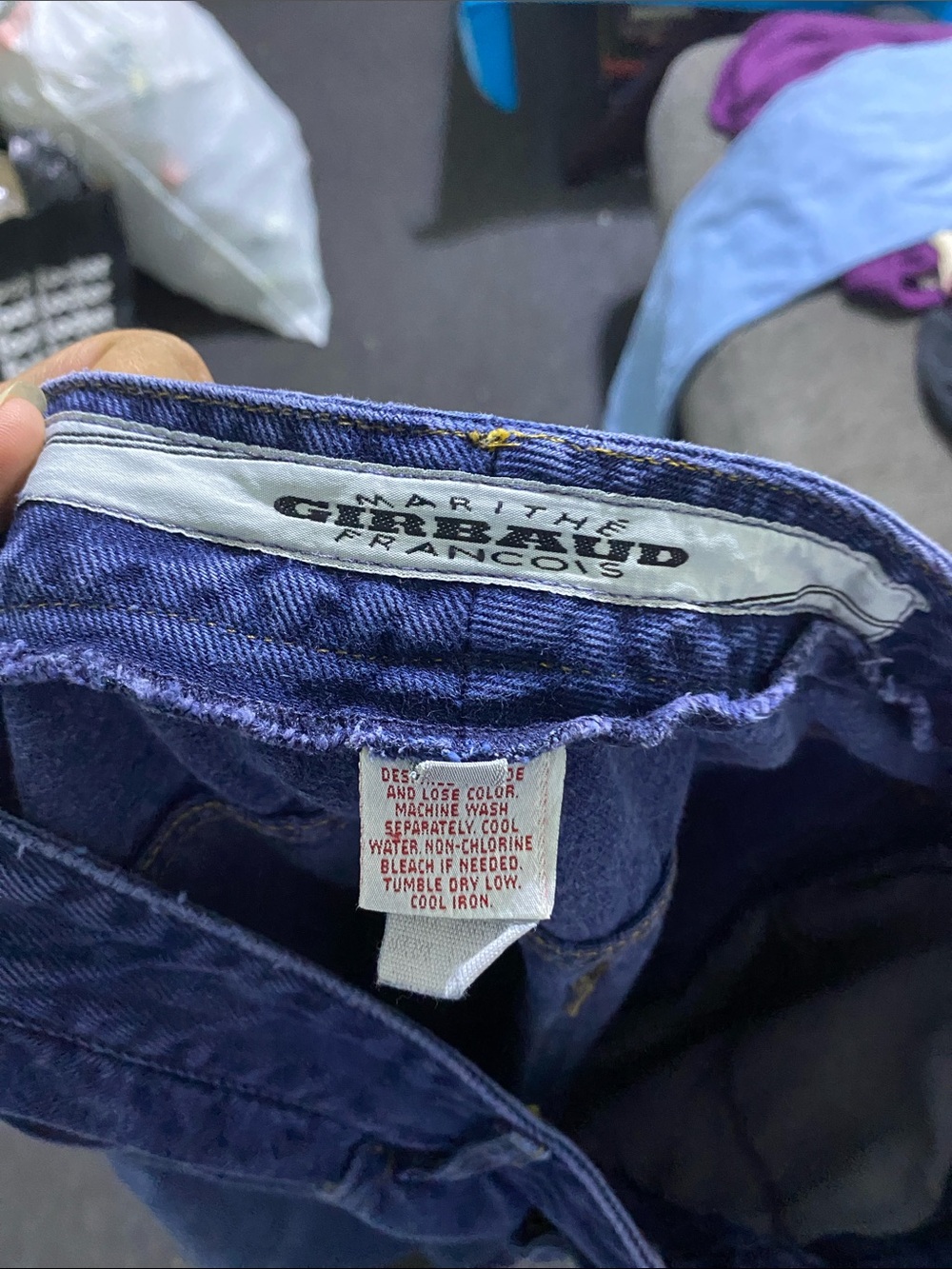 VTG 90’s/00’s Marithe + François Gibraud High-Rise Straight Leg Jeans -Navy Blue - Picture 8 of 8